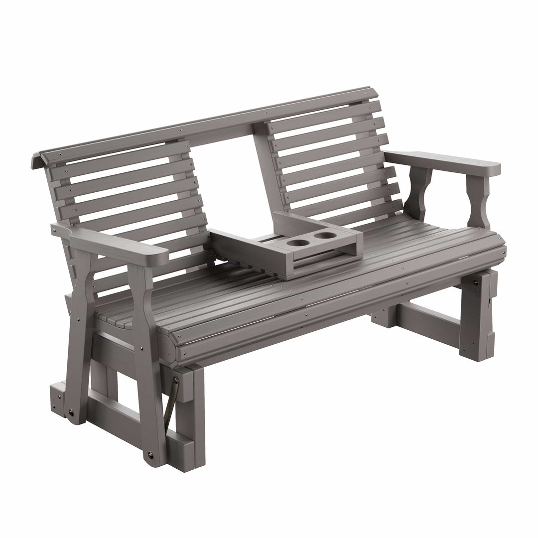Amish Casual Heavy Duty Rollback Console Glider, 5-Foot, Unfinished