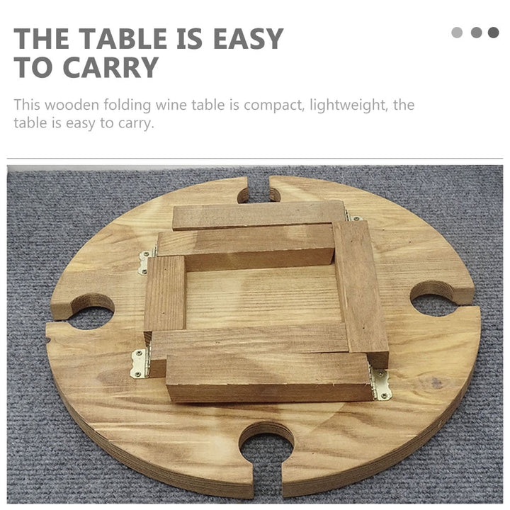 PAMINGONO Foldable Table Beach Picnic Table Wood 1Pcs for Beach