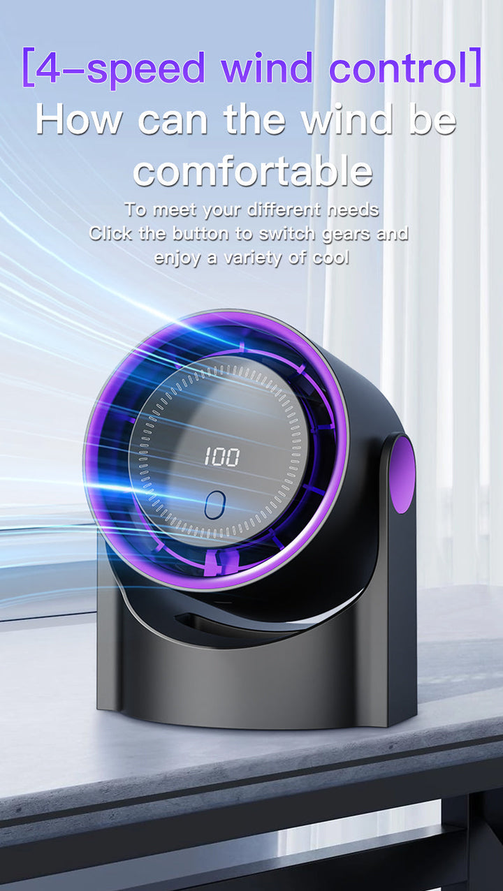 Xiaomi Smart Electric Fan 100 Speed Bladeless Fan USB Charging Desktop Silent Wall Mounted Air Conditioner Office Indoor Camping