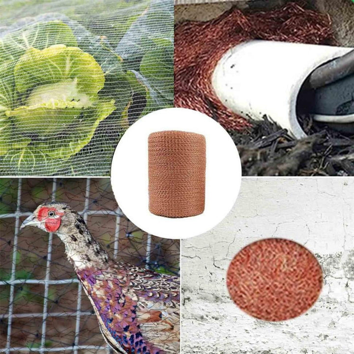 yilyih Copper Mesh,Water- and Rust Proof Copper Mesh Roll,Layer Knit Copper Wire Mesh,Slug Repellent Copper Meshfor Mice Rat Rodent Repellent Suitable for Blocking Holes in Gardens and Houses