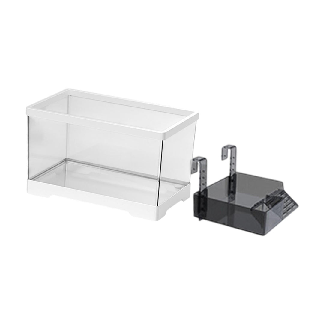 Bvdfgk Turtle Tank Aquarium Tortoise Enclosure Starter Kit Hideout Reptile Tank with Basking Aquatic Terrarium for Breeding M with