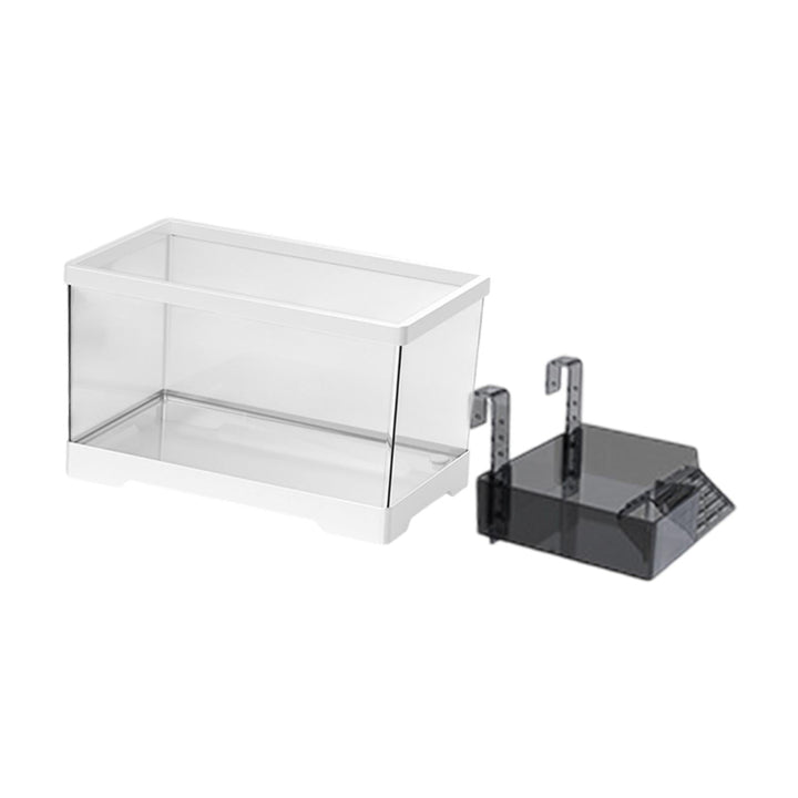 Bvdfgk Turtle Tank Aquarium Tortoise Enclosure Starter Kit Hideout Reptile Tank with Basking Aquatic Terrarium for Breeding M with