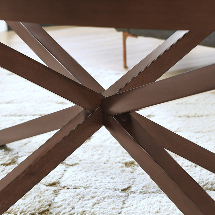 Modern Simple Glass Coffee Table, Tempered Glass Coffee Table Solid Wood Base Round Transparent Glass Top Modern Living Room Terrace Study Coffee Table