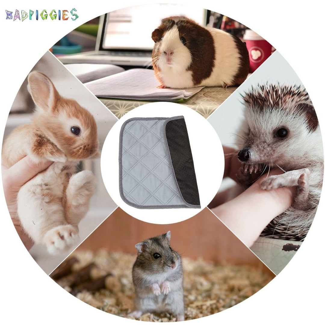 Washable Pee Pads for Guinea Pig, 2PCS Non-Slip Hamster Cage Liners Reusable Pet Mat Sleep Cushion