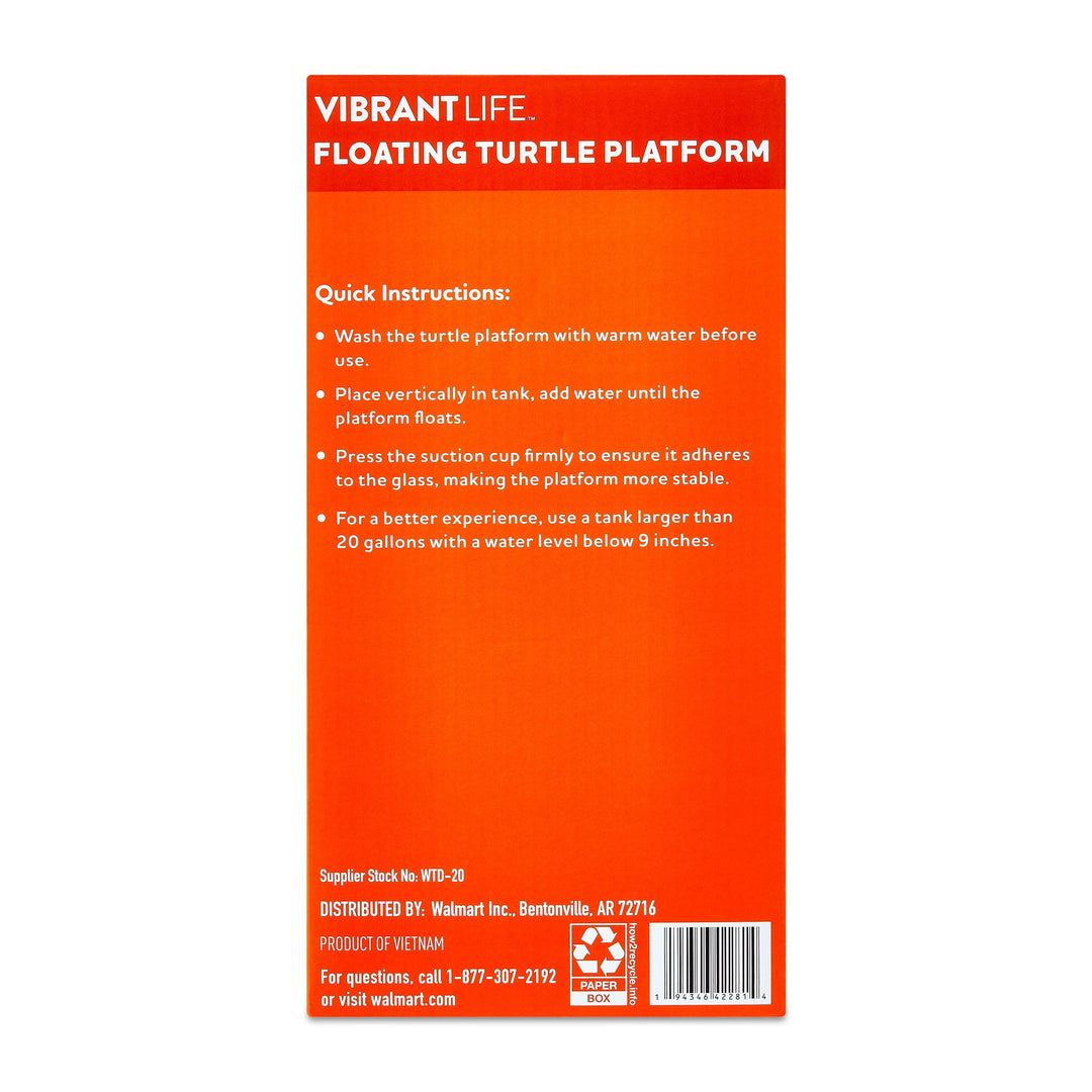 Vibrant Life Floating Turtle Platform Terrarium Decor