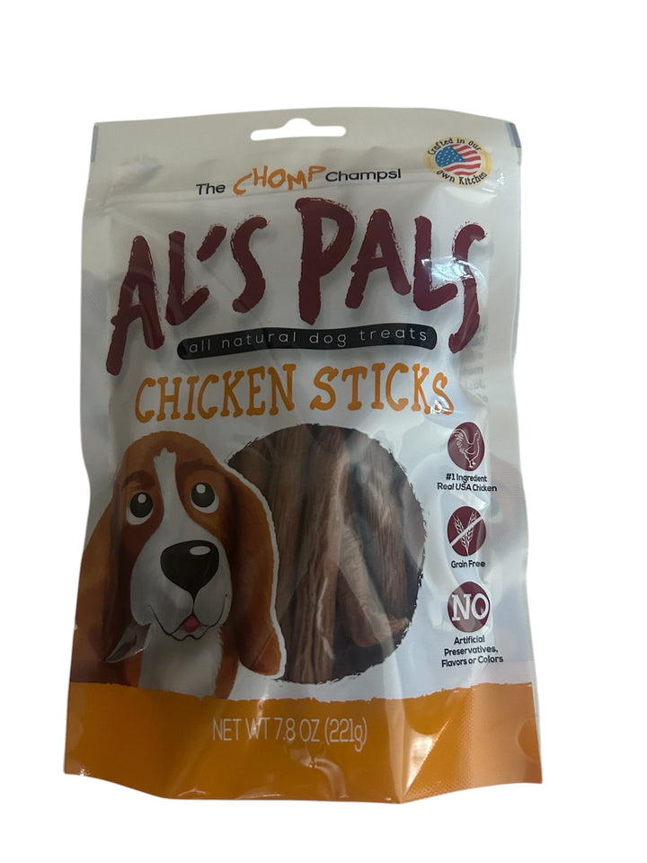Al's Pal All Natural Dog Treats Bundle - Al's Pals Chicken Sticks 7.8 oz, Al's Pals Beef Sticks 7.8 oz, Al's Pals Pork Sticks 7.8 oz, bundled with Eselect Bag Clip