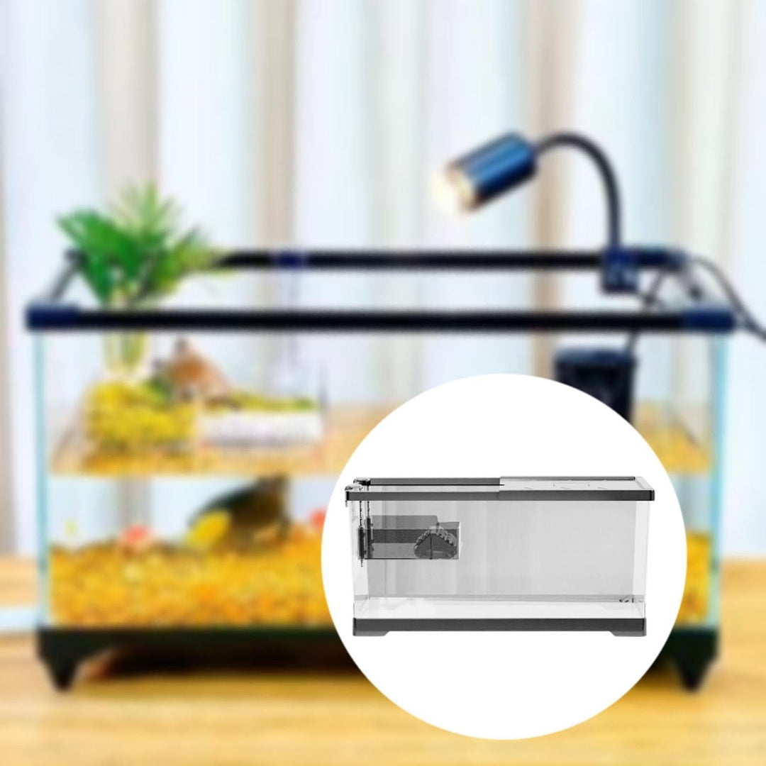 SiaBiced Turtle Tank Aquarium Tortoise Enclosure Starter Kit Hideout Reptile Tank with Basking Aquatic Terrarium for Breeding M w and Lid