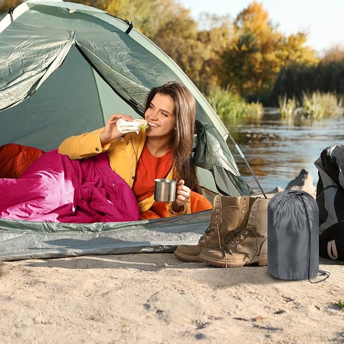 Tudomro 2 Pcs Camping Sleeping Bag for Adults, Lightweight Packable Waterproof Camping Gear Equipment to Keep Warm for Spring Summer Fall Indoor Outdoor Backpacking Hiking Travel