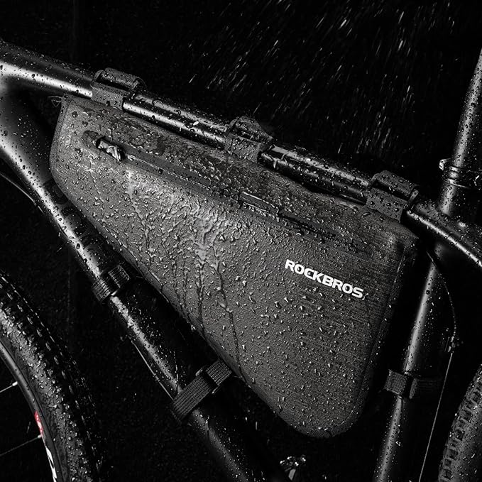 ROCKBROS 8L Bike Bicycle Frame Bag Waterproof Bikepacking Bike Bag Triangle Frame Bag Large Bike Storage Bag Under Frame 8L