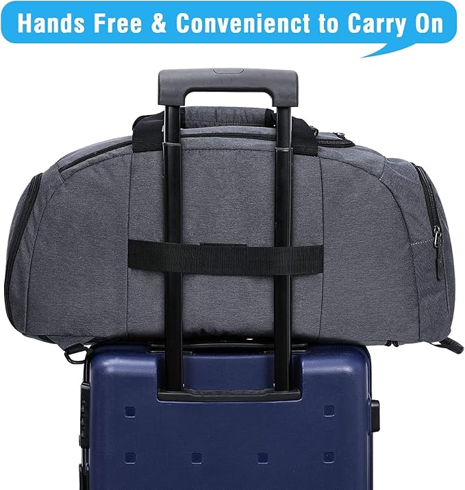 G4Free 40L 3-Way Duffle Bag Backpack Gym Bag for Men Women Sports Duffel Bag with Shoe Compartment Travel Backpack Luggage