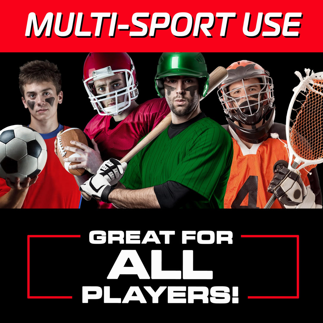 GoSports Anti Glare Eye Black Sports Stick for Football, Baseball, Softball & More - 2 Pack Under Eye Sports Paint Sticks