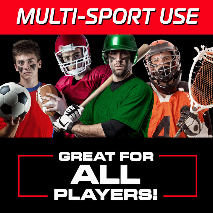 GoSports Anti Glare Eye Black Sports Stick for Football, Baseball, Softball & More - 2 Pack Under Eye Sports Paint Sticks