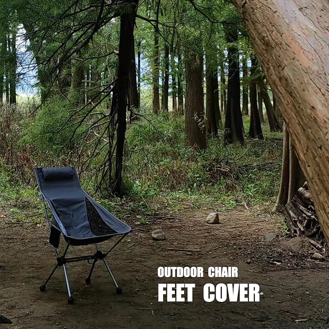 Inner Diameter 20mm Camping Chair Anti Sink Rubber Ball Feet Anti Slipery Set of 4 Stability Outdoor Chair Leg Cap Hiking Uneven Floor Portable with A Mesh Sport Bag