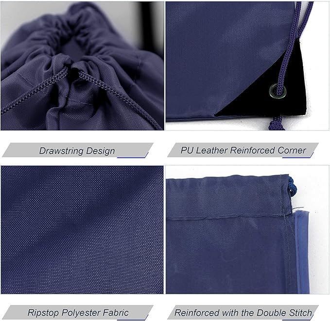 BeeGreen Drawstring Backpack Bags 20,30,50 Packs Reflective String Bags for Gym Sport Trip Cinch Sack DIY for Women Men