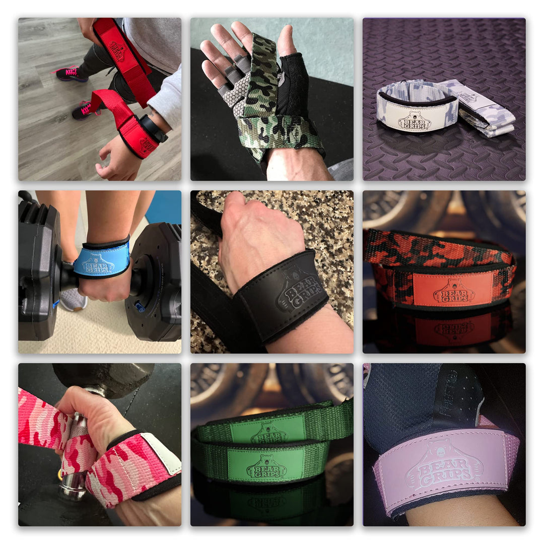Bear Grips Lifting Straps Gym, Wrist Straps for Weightlifting, Gym Straps, Weightlifting Straps, Deadlift Straps, Weight Lifting Straps for Men, Weight Straps Lifting Women, 2 Lifting Strap | Purple