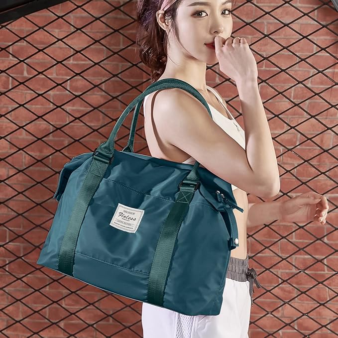 Travel Duffel Bag,Sports Tote Gym Bag,Shoulder Weekender Overnight Bag for Women