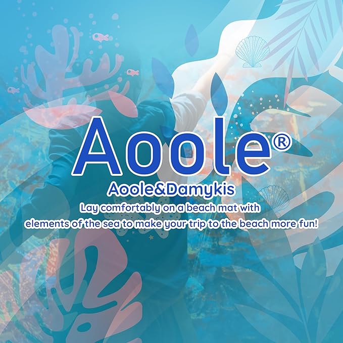 Extra Large Sandproof Beach Mat 80"x80" for 1-8 Persons, Waterproof Outdoor Picnic Blanket, Lightweight Beach Essentials for Camping, Traveling, Hiking (Light Blue, 80"x80")