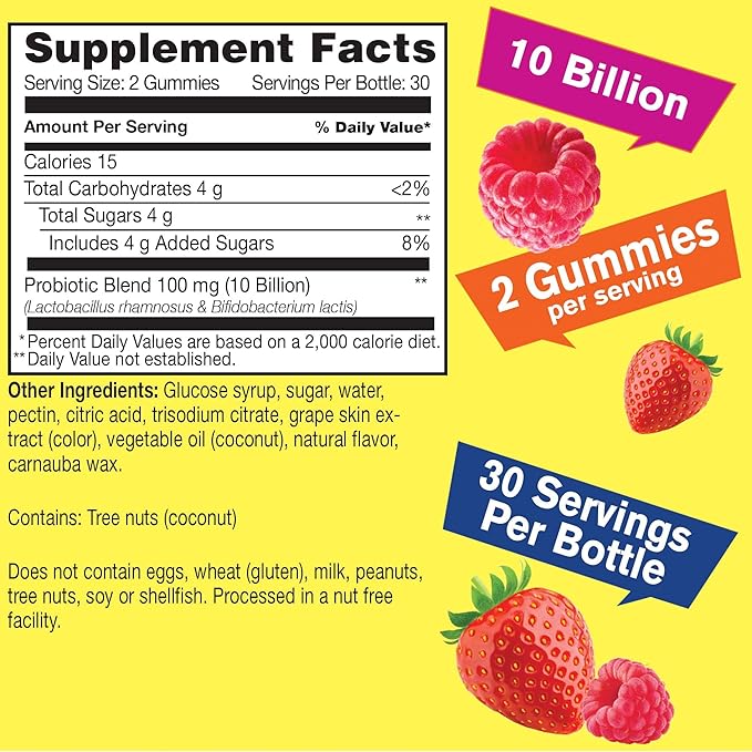 Melatonin 2.5mg + Probiotic Men 10B CFUs, Gummies Bundle - Great Tasting, Vitamin Supplement, Gluten Free, GMO Free, Chewable Gummy