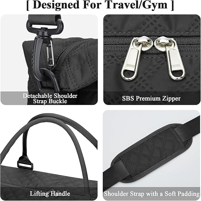 Travel Duffel Bag,Sports Tote Gym Bag,Shoulder Weekender Overnight Bag for Women