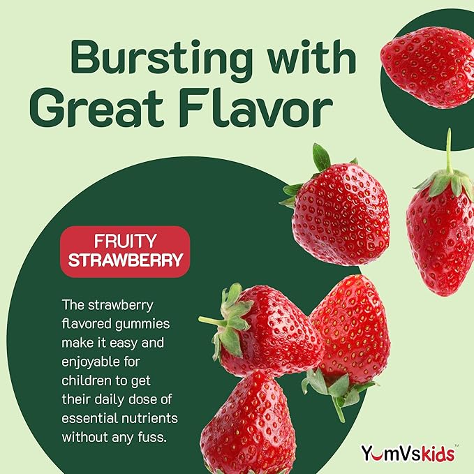 YUM-V's Chewable Vitamin D Gummies for Kids - Vitamin D 1000 IU - Vitamin D3 Gummies - Kids Vit D3 Dietary Supplements - Children's Vitamin D3 1000IU - Bone Health & Immune Support (60 Count)