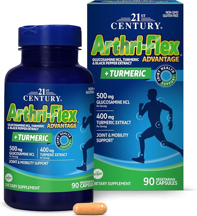 21st Century Arthri-Flex Advantage Plus Turmeric Vegetarian Capsules, 90 Count