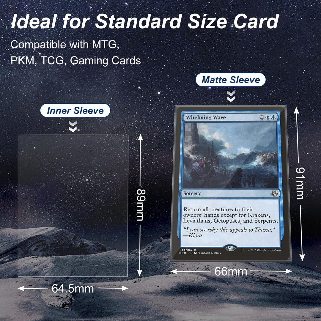 600 Pack Card Sleeves, Perfect Fit Inner Sleeves Ideal for Double-Sleeving, Trading Card Sleeve Compatible with MTG, TCG, Gaming Cards