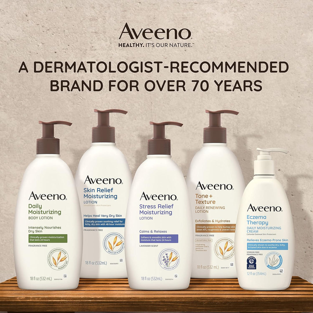 Aveeno Daily Moisturizing Lotion | 2-Pack | 20 Fl Oz Pump | Hydrating