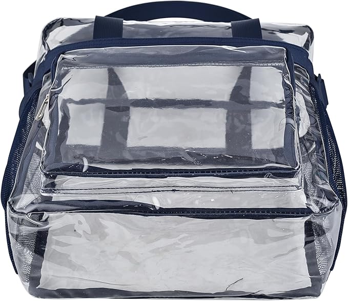 USPECLARE Clear Tote Stadium Approved, Security Travel & Gym Clear Bag for Work Sports Games Concerts