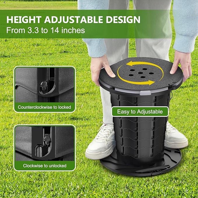 BLIKA Portable Toilet Kit for Camping, Camp Toilet with Pop-Up Privacy Tent, Toilet Bags and Eco Absorbent Gel, Foldable Portable Toilet for Adults, Portable Outdoor Shower Tent Camp Toilet