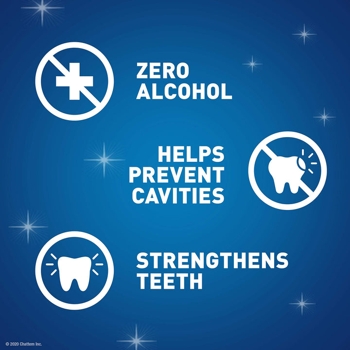 ACT Anticavity Zero Alcohol Fluoride Mouthwash 18 fl. oz., with Accurate Dosing Cup, Mint (Pack of 2)