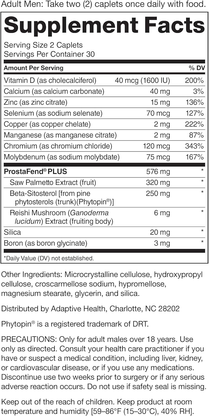 Advanced with Saw Palmetto - Prostate Health Supplements for Men, Bladder & Urinary Support with Beta-sitosterol, Reishi, Saw Palmetto, Vitamin D, Zinc Oxide, Selenium - 240 Count
