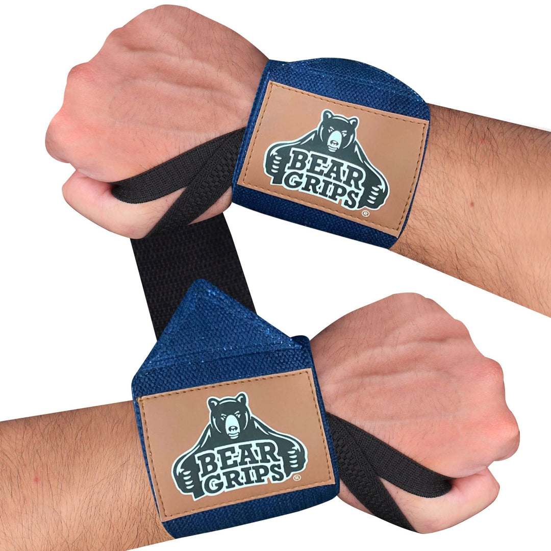 Bear Grips Wrist Wraps for Weightlifting | Weight Lifting Wrist Straps for Weightlifting | Extra Strength Gym Wrist Wraps | Two Wrist Wrap Per Pack | 12” & 18” | Lifting Wrist Wraps for Men & Women