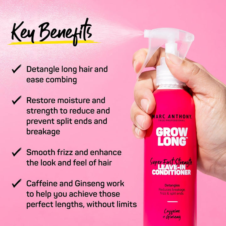 Marc Anthony Leave-In Conditioner Spray | Biotin Anti-Frizz Detangler for Curly, Damaged Hair