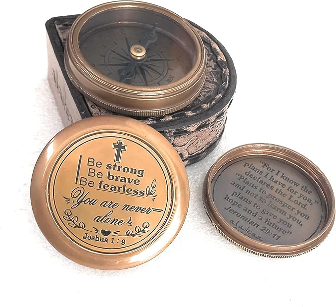 Inspirational Gift Compass - God My Lord Guide Me - Uplifting Baptism Gift, Graduation Gift, Birthday, Confirmation Gift for Men Women Boys Girls Teenage Kids