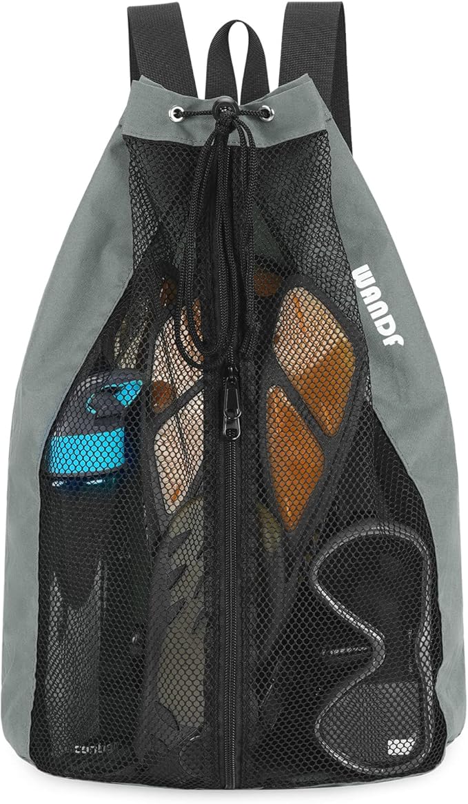 WANDF Swim Bag Mesh Drawstring Backpack Beach Backpack for Swimming, Gym, and Workout Gear