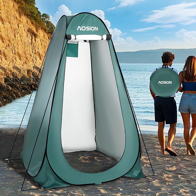 AOSION Privacy Shower Tent,Pop Up Changing Tent,Camp Bathroom Changing Dressing Room,Sun Sunshade Canopy Outdoor Rain Shelter for Camping Hiking Beach Picnic Fishing.
