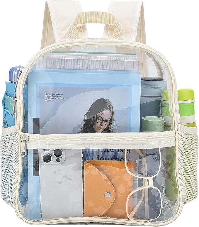USPECLARE Clear Backpack for Stadium Approved 12×6×12, Water proof Clear Bag for Stadium Events and Concert Work Sport Event