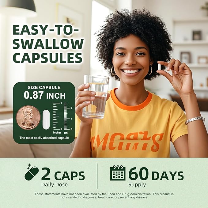 Magnesium Glycinate 800mg Chelated Supplement,160mg Magnesium Per Serving - 99% High Absorption - Supports for Muscle, Joint Health, Heart & Sleep - 180 Veggie Capsules