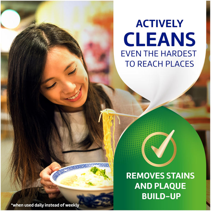 Polident Smokers Antibacterial Dental Appliance Cleanser Tablets, 90 Count