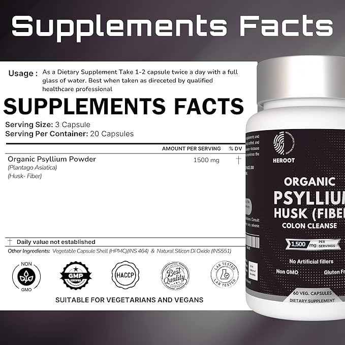 Psyllium Husk Supplement (Pack of 20)