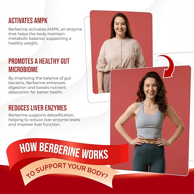 8 in 1 Berberine Supplement - Per Capsule Provides - Support Digestion, Immunity - with Ceylon Cinnamon, Milk Thistle, Turmeric, Bitter Melon