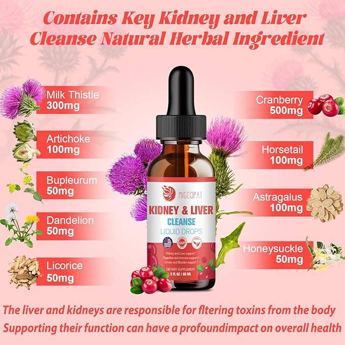 Kidney and Liver Cleanse Drops + Sugar Free Apple Cider Vinegar Gummies