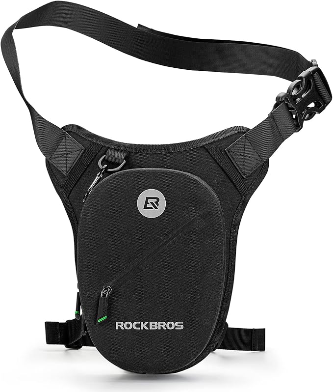 ROCKBROS Motorcycle Drop Leg Bag Small Waterproof for Men Women Bike Riding Cycling Hiking Waist Pack Thigh Fanny Pouch Outdoor Travel Camping Casual Daypack Black