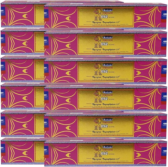 Natural Rose Incense Sticks and Incense Stick Holder Bundle Insence Insense Satya Incense
