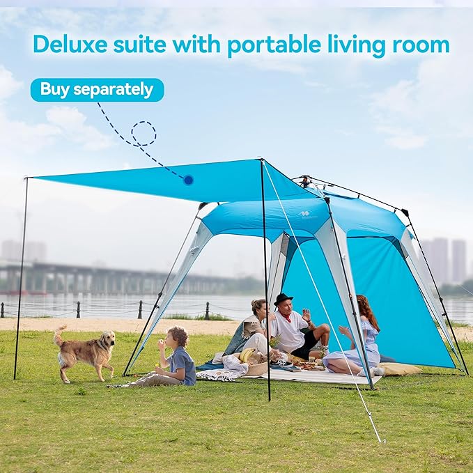 8.2'x8.2' Pop Up Canopy, 2023 Upgraded Outdoor Canopy, Portable Instant Camping Canopy, Easy Set-up Canopy with 1 Sidewall