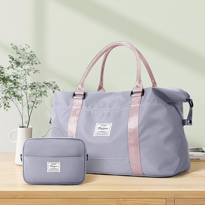 Travel Duffel Bag,Sports Tote Gym Bag,Shoulder Weekender Overnight Bag for Women