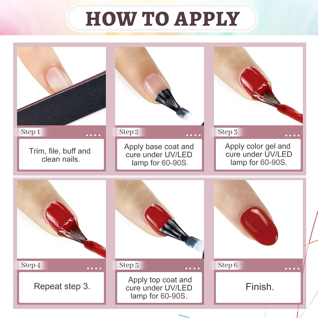 23-Piece Colorful Gel Nail Polish Kit | Classic Matte & Glossy Top Coats