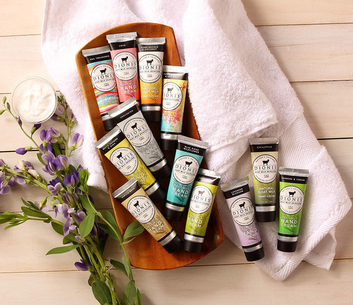 Dionis - Goat Milk Skincare Water Flowers and Sea Salt Scented Hand Cream (1 oz) - Made in the USA - Cruelty-free and Paraben-free