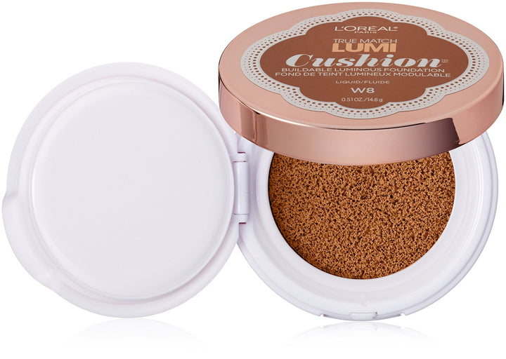 L'Oréal Paris True Match Lumi Cushion Foundation, W8 Creme Cafe, 0.51 oz.