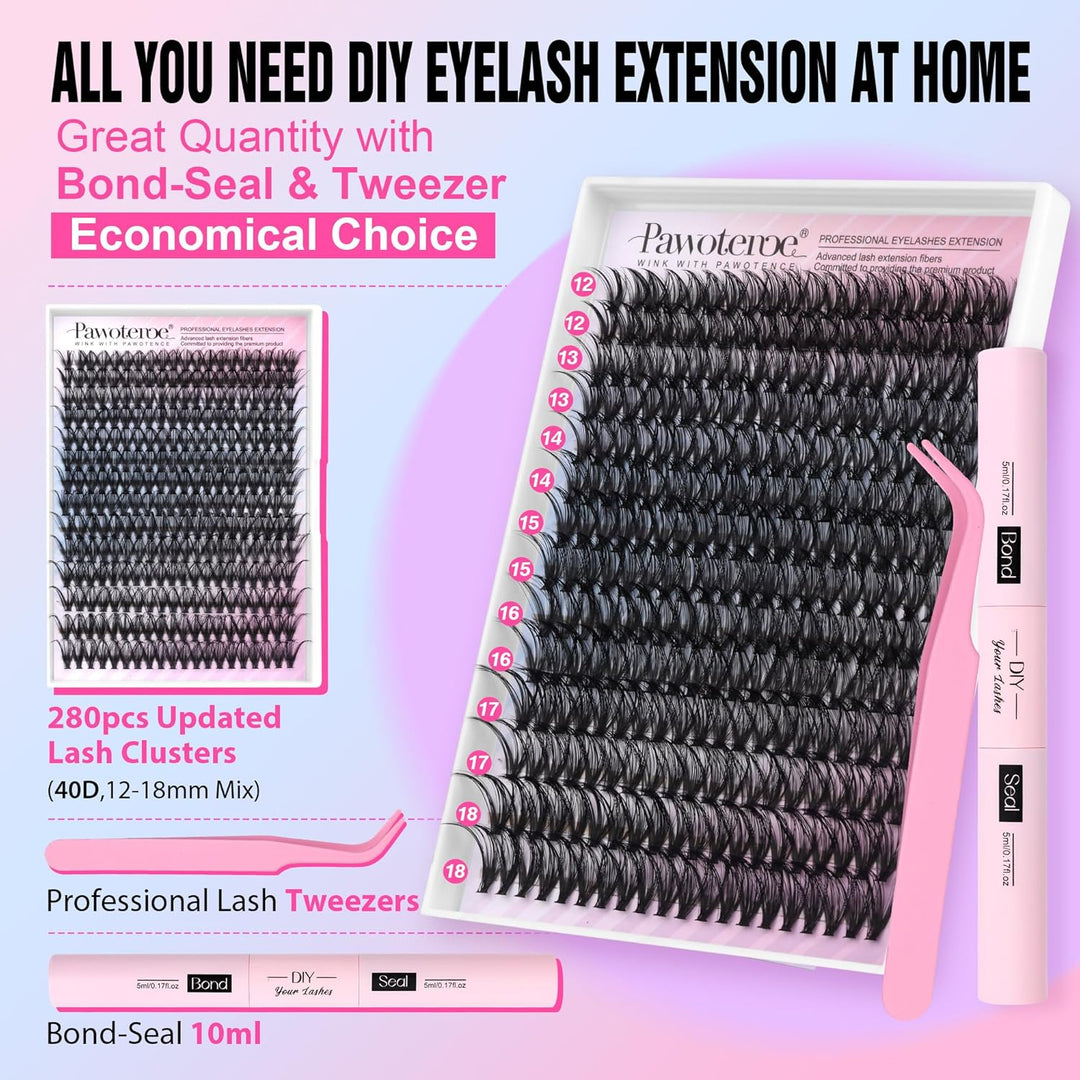 80D Mink Lash Clusters | 240pcs Individual Eyelash Extensions 10-20mm